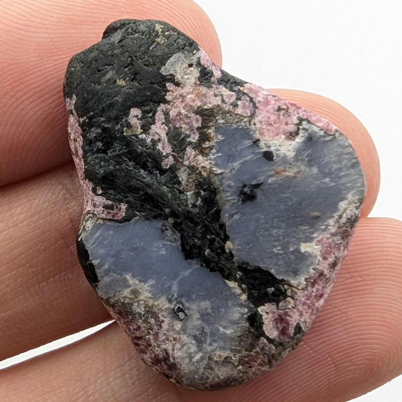 33 ct Eudialyte Polished Slab - Eudialyte Gemstone from Kipawa, Quebec, Canada - Natural Eudialyte Crystal