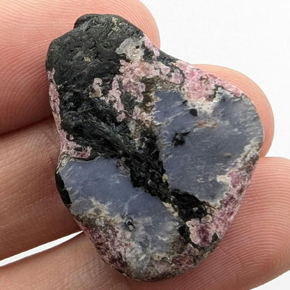 33 ct Eudialyte Polished Slab - Eudialyte Gemstone from Kipawa, Quebec, Canada - Natural Eudialyte Crystal