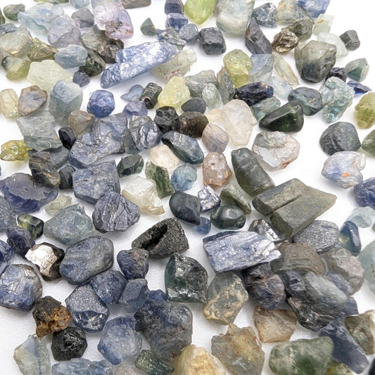 103 ct Blue Green Sapphire Lot - Natural Sapphires - Rough Sapphire Gems from Madagascar - Heated Raw Sapphire Gemstones