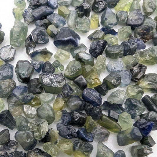 53 ct Blue and Green Sapphire Lot - Natural Sapphires - Rough Sapphire Gems from Madagascar - Heated Raw Sapphire Gemstones