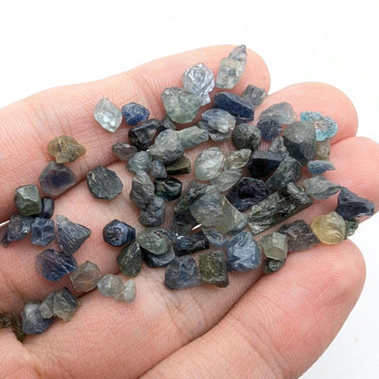 60 ct Blue and Green Sapphire Lot - Natural Sapphires - Rough Sapphire Gems from Madagascar - Heated Raw Sapphire Gemstones