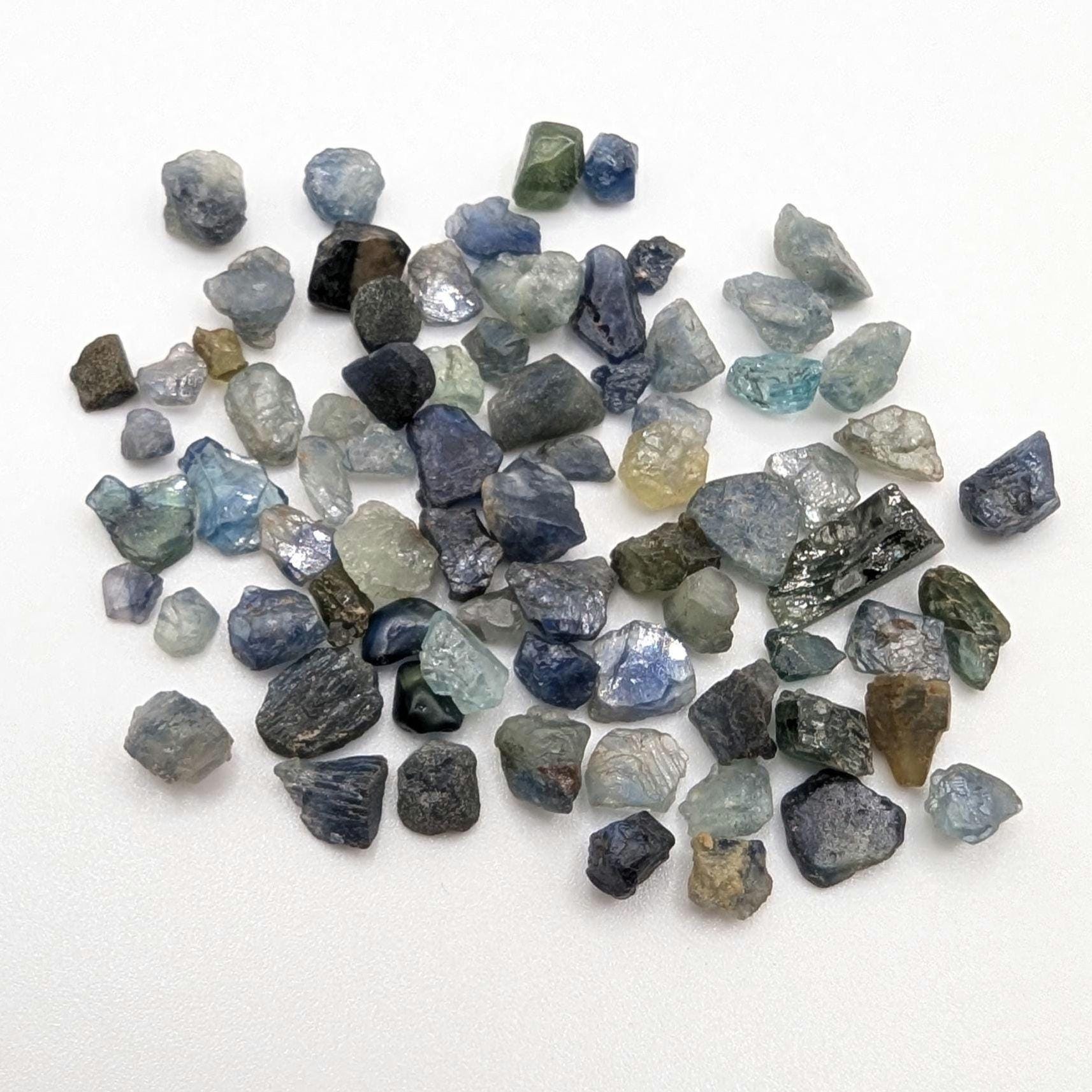 60 ct Blue and Green Sapphire Lot - Natural Sapphires - Rough Sapphire Gems from Madagascar - Heated Raw Sapphire Gemstones