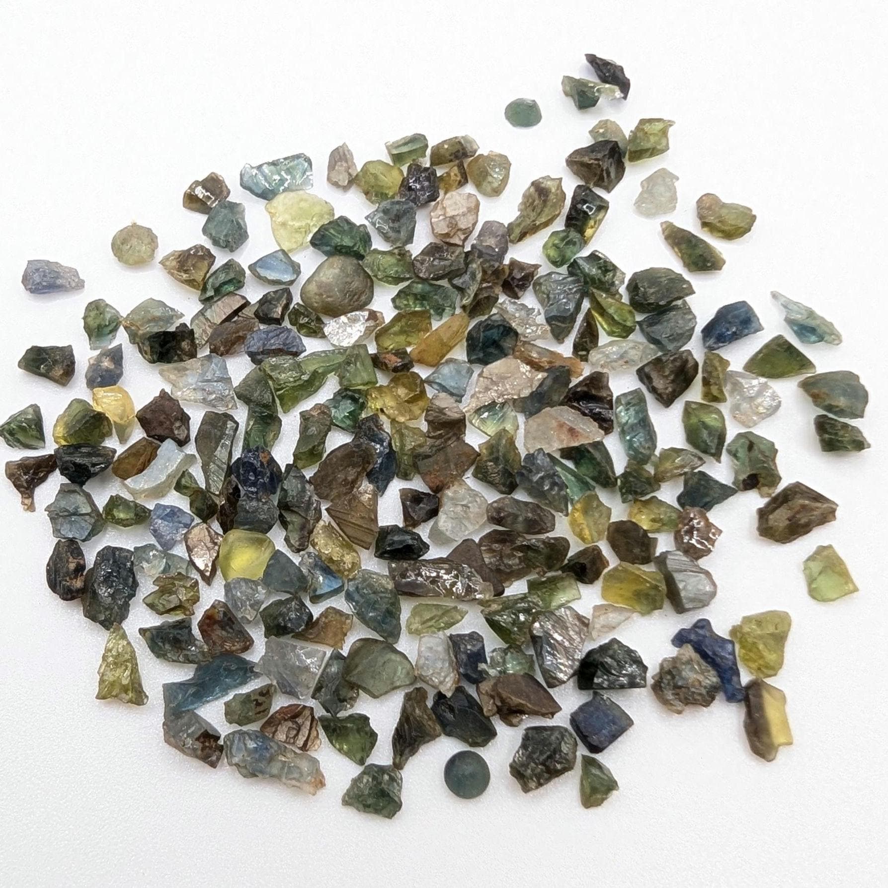 57 ct Green and Yellow Sapphire Lot - Natural Sapphires - Rough Sapphire Gems from Madagascar - Heated Raw Sapphire Gemstones