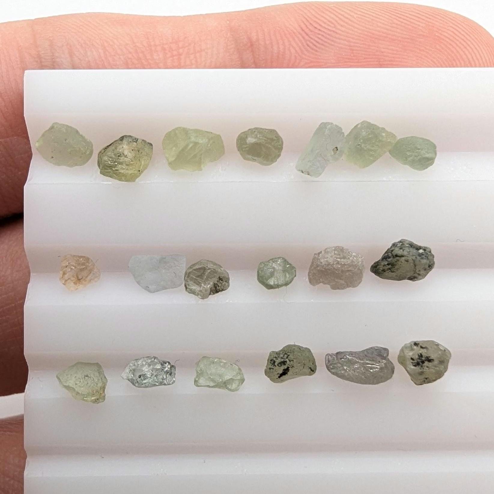 7.38 ct Montana Sapphire - Lot of Rough Green Yellow Montana Sapphires - Missouri River - Unheated Sapphires - Loose Gems