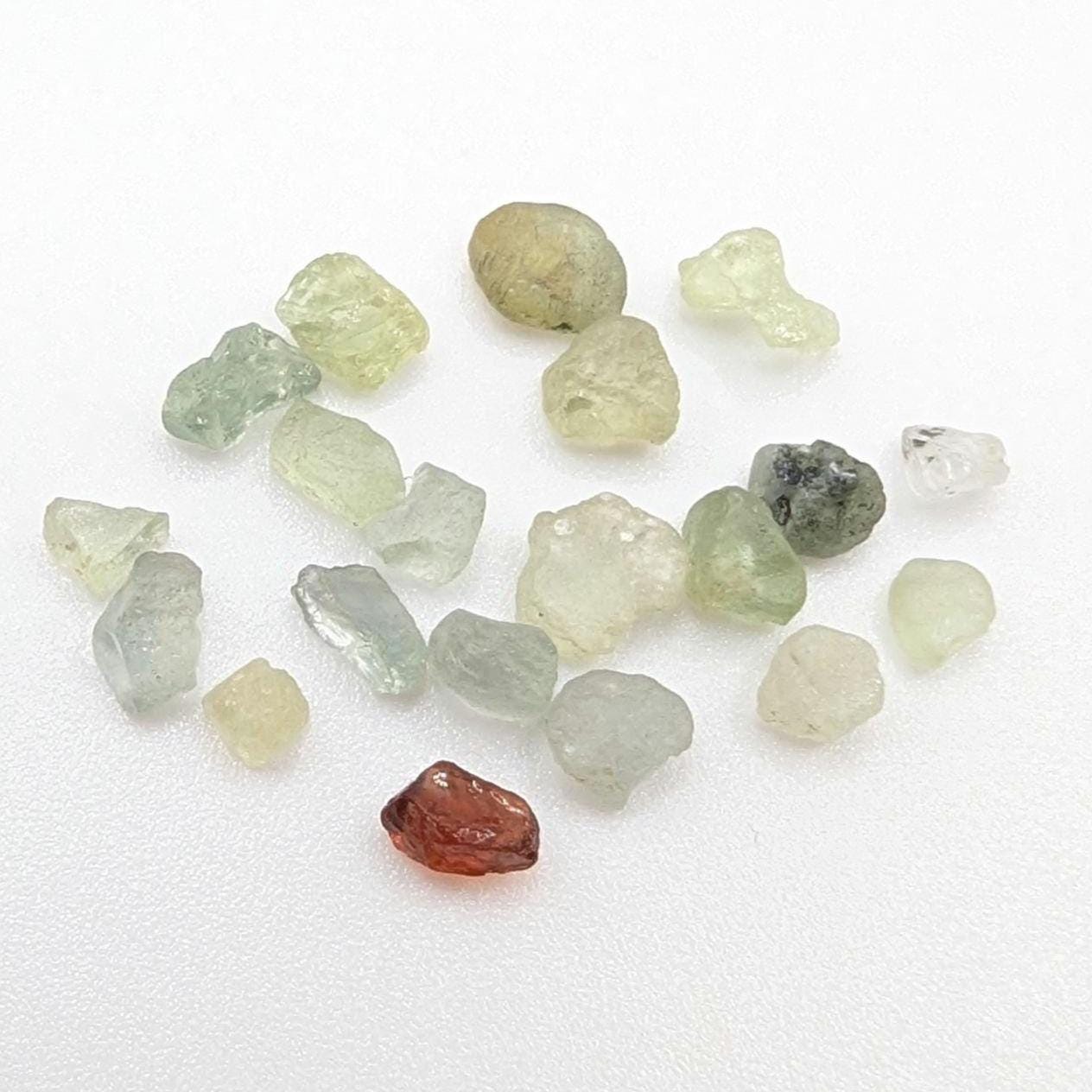7.37 ct Montana Sapphire - Lot of Rough Green Blue Montana Sapphires - Missouri River - Unheated Sapphires - Loose Gems