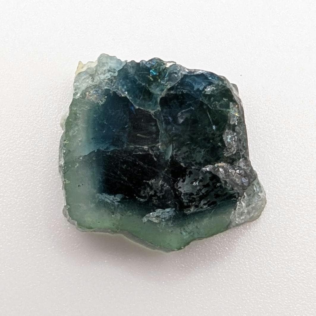 12.82 ct Indicolite Tourmaline Slice - Polished Blue Tourmaline Crystal - Bicolor Tourmaline - Loose Gemstone - Afghanistan