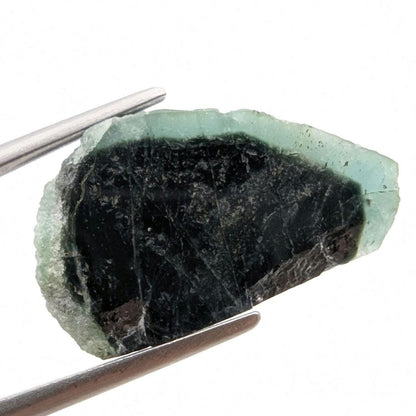 4.68 ct Indicolite Tourmaline Slice - Polished Blue Tourmaline Crystal - Bicolor Tourmaline - Loose Gemstone - Afghanistan