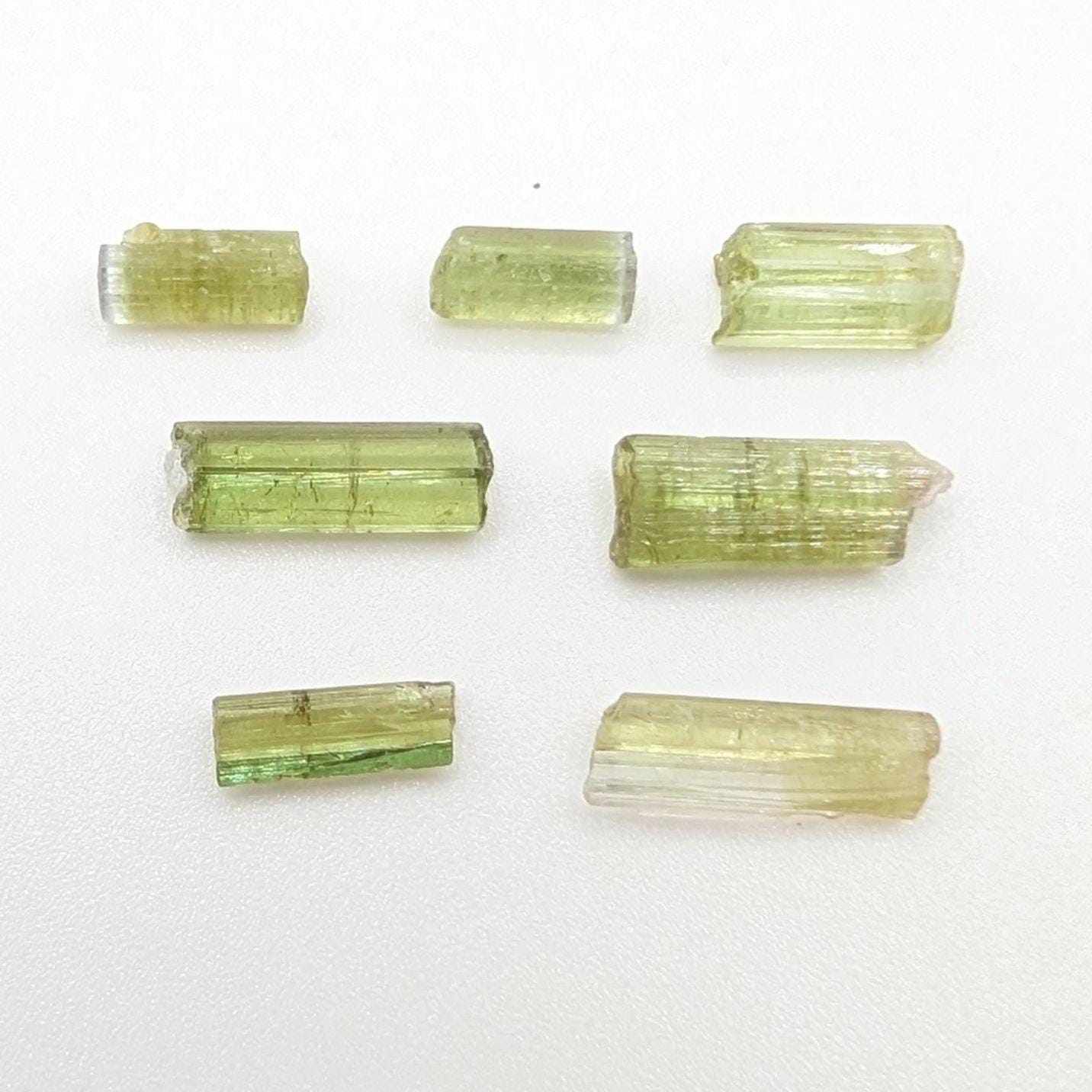 8.38 ct Green Tourmaline Crystals - Natural Rough Tourmaline Lot - Afghanistan