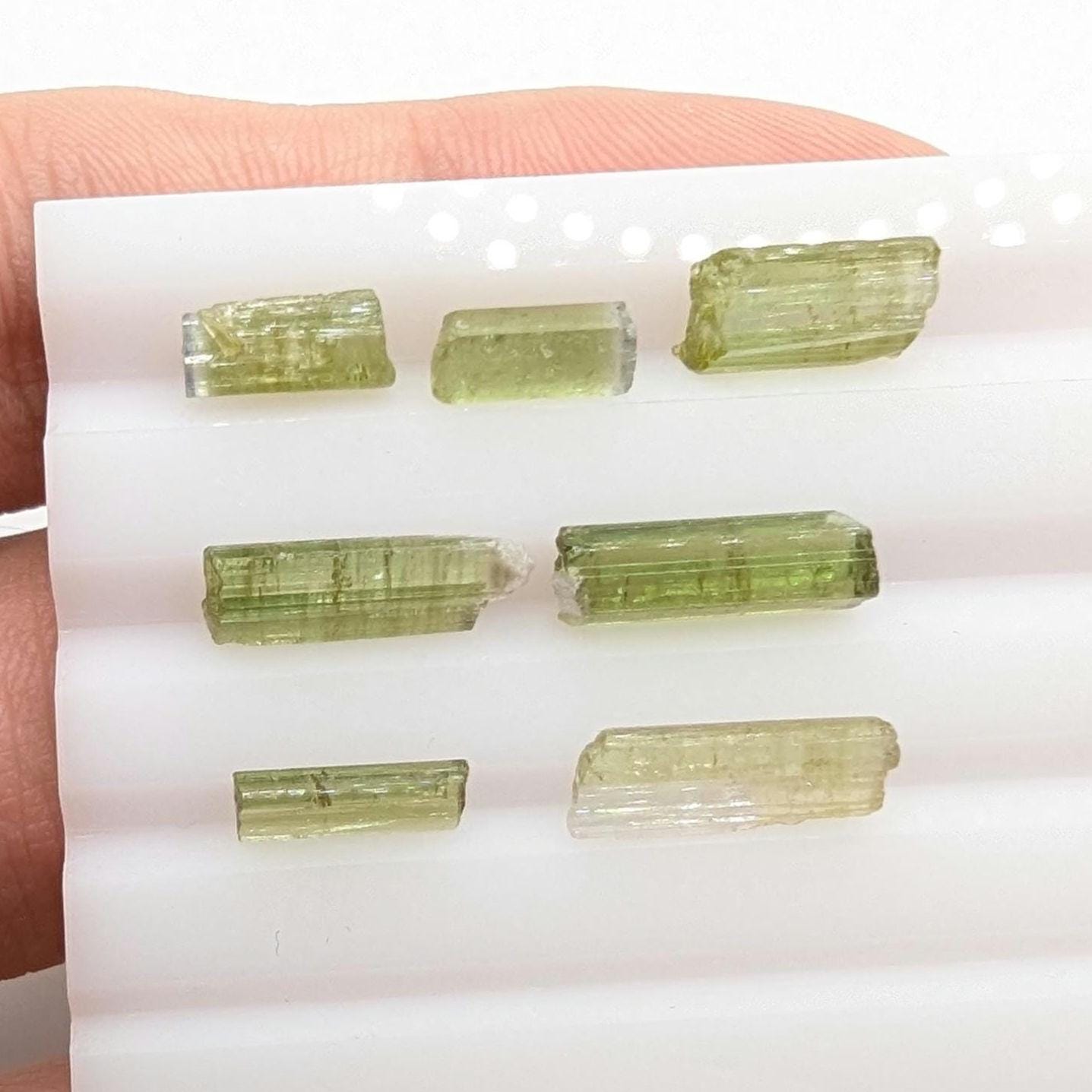 8.38 ct Green Tourmaline Crystals - Natural Rough Tourmaline Lot - Afghanistan