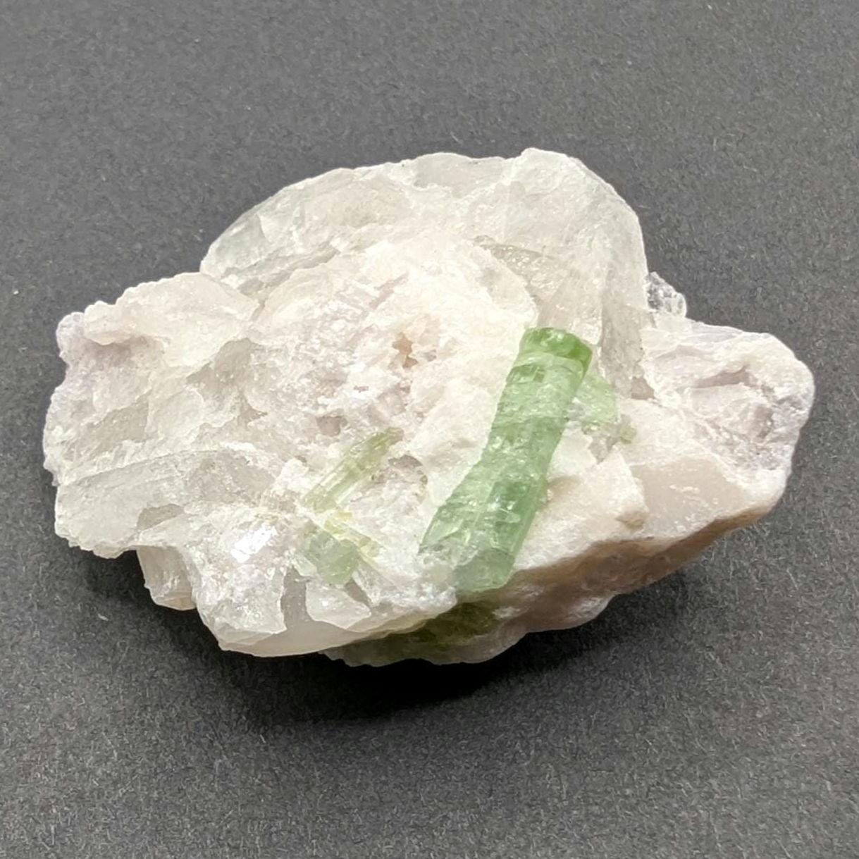 12g Tourmaline Crystal in Matrix - Light Green Tourmaline - Natural Tourmaline Crystal in Quartz - Mineral Specimen - Afghanistan