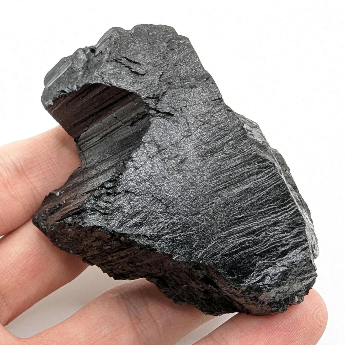 214g Black Tourmaline Crystal - Minas Gerais, Brazil - Metaphysical Crystals - Raw Black Tourmaline - Natural Tourmaline Stone