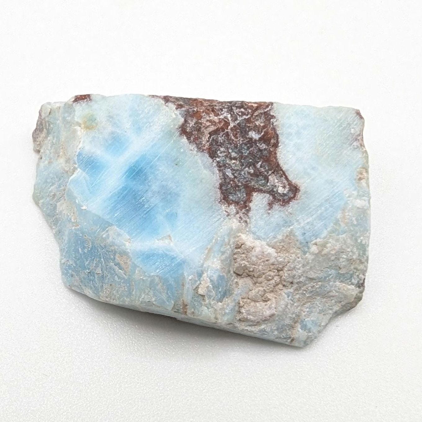 11g Larimar Slice - Rough Larimar Slab - Natural Blue Larimar Stone - Rough Larimar Crystal - Larimar for Lapidary - Raw Larimar Gemstone