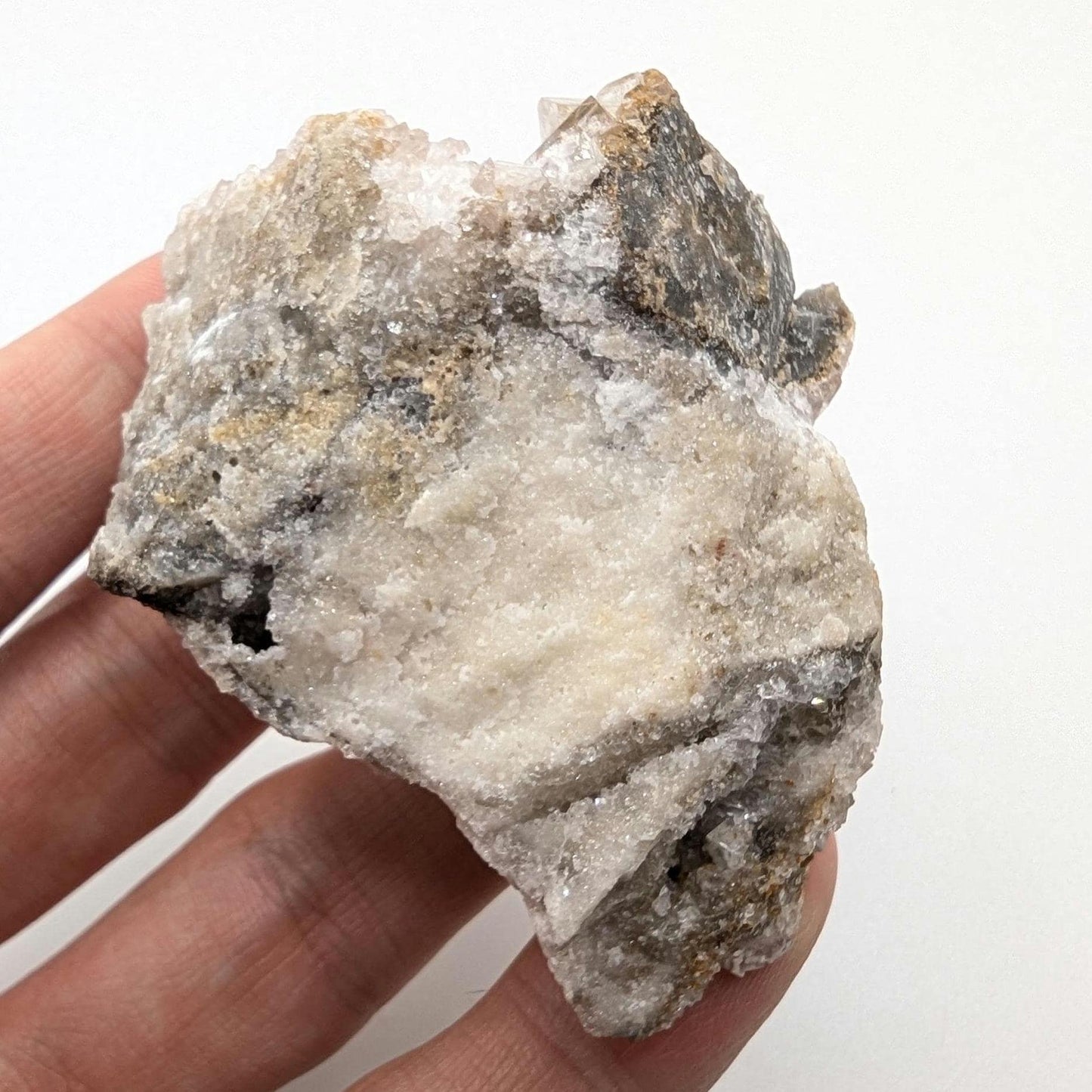 80g Mimetite on Chabazite - Mapimi, Mexico - Natural Mineral Specimens - Unique Minerals - Chabazite and Mimetite Cluster