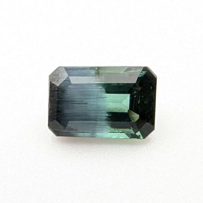 0.63 ct Bicolor Indicolite Tourmaline - Unique Bicolor Gemstone - Octagon Cut Faceted Tourmaline from Afghanistan - Faceted Gemstone