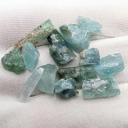 40 ct Blue Indicolite Tourmaline Crystals - Natural Rough Tourmaline Lot - Afghanistan
