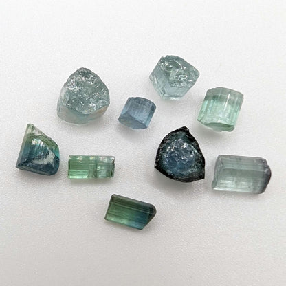 9.59 ct Blue Indicolite Tourmaline Crystals - Natural Rough Tourmaline Lot - Afghanistan