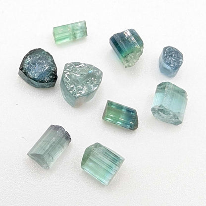 9.59 ct Blue Indicolite Tourmaline Crystals - Natural Rough Tourmaline Lot - Afghanistan