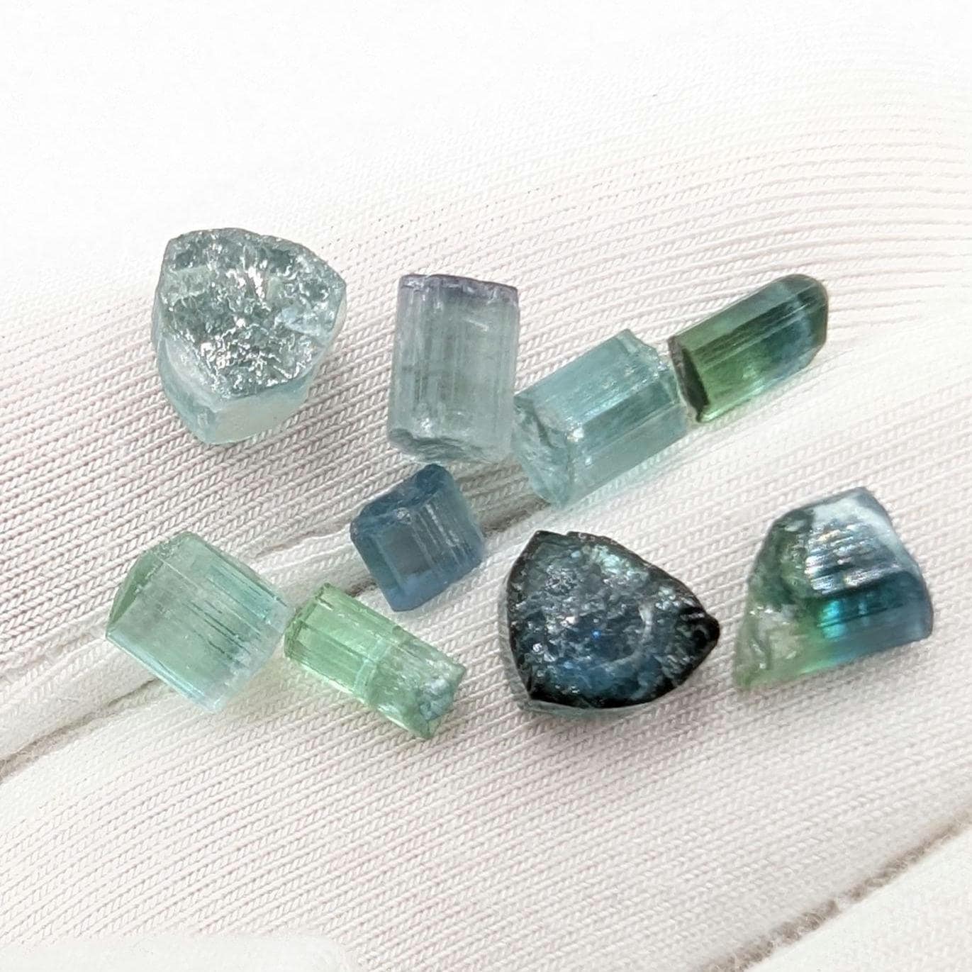 9.59 ct Blue Indicolite Tourmaline Crystals - Natural Rough Tourmaline Lot - Afghanistan