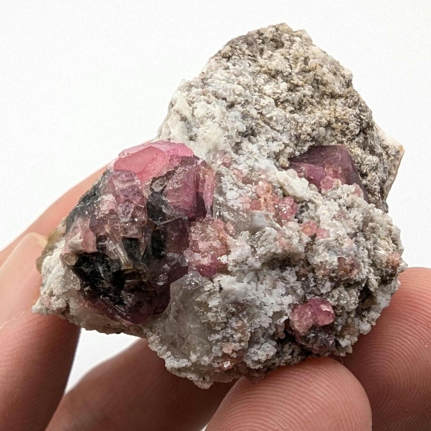 47g Raspberry Garnet from Sierra de Cruces, Mexico - Pink Grossular Garnet Mineral Specimen - Raw Garnet Crystal Cluster