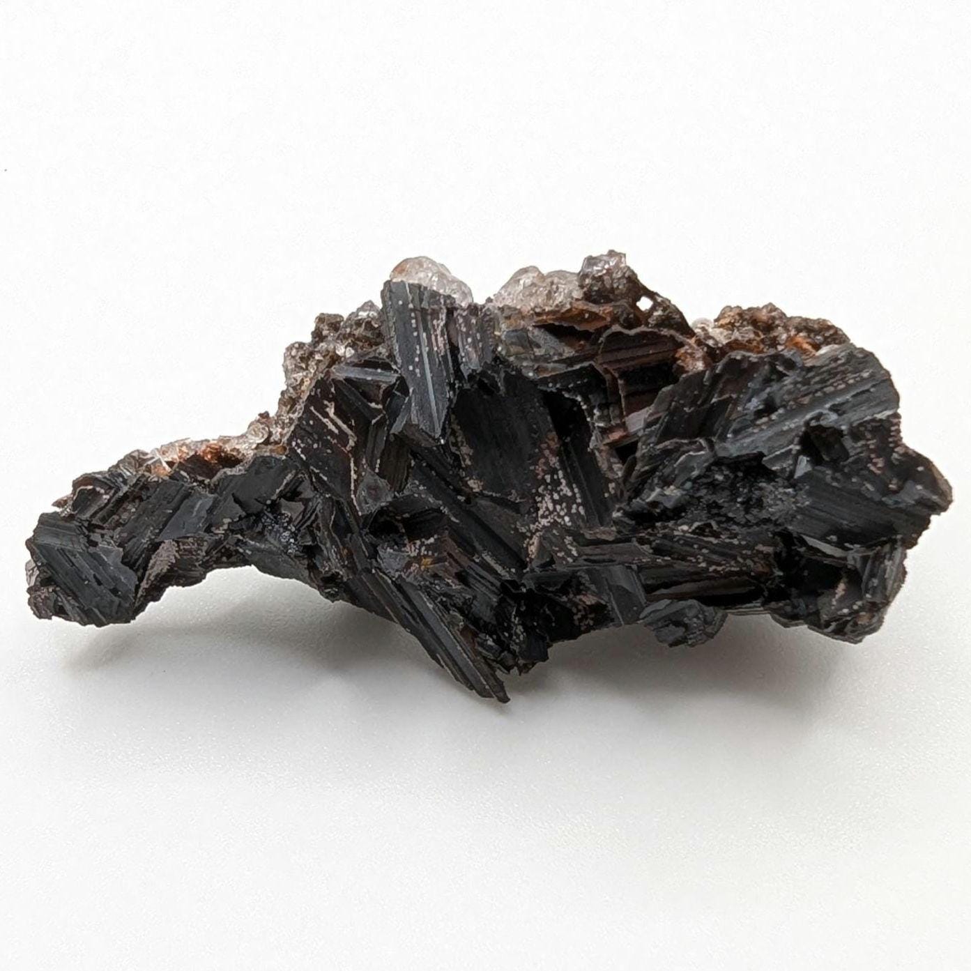 13g Goethite after Selenite - Pseudomorph Mineral - Santa Eulalia, Mexico - Natural Mineral Specimen - Goethite Crystal Cluster