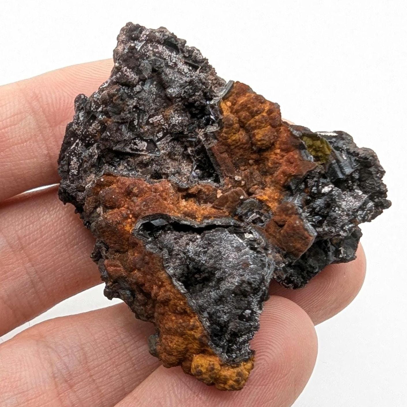 23g Goethite after Selenite - Pseudomorph Mineral - Santa Eulalia, Mexico - Natural Mineral Specimen - Goethite Crystal Cluster