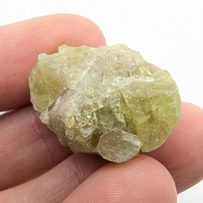 11 g Green Vesuvianite Crystal - Thumbnail Specimen - Jeffrey Mine, Quebec, Canada