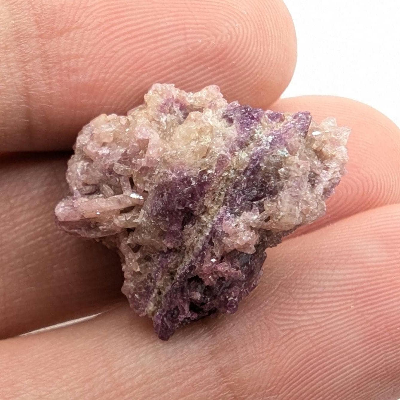 4 g Purple Vesuvianite Crystal - Thumbnail Specimen - Jeffrey Mine, Quebec, Canada