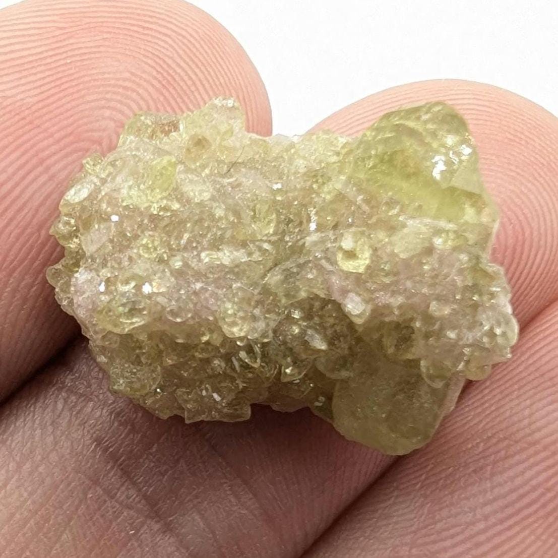2.98 g Green Vesuvianite Crystal - Thumbnail Specimen - Jeffrey Mine, Quebec, Canada