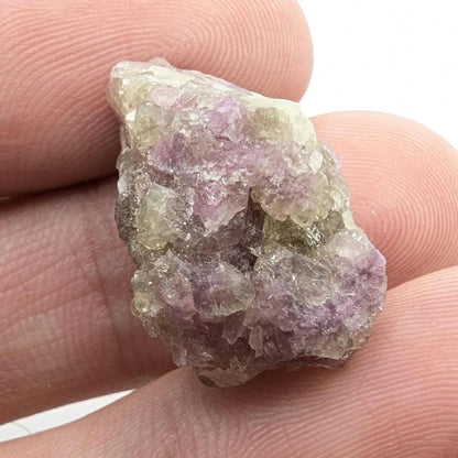 5.17 g Green and Purple Vesuvianite Crystal - Thumbnail Specimen - Jeffrey Mine, Quebec, Canada