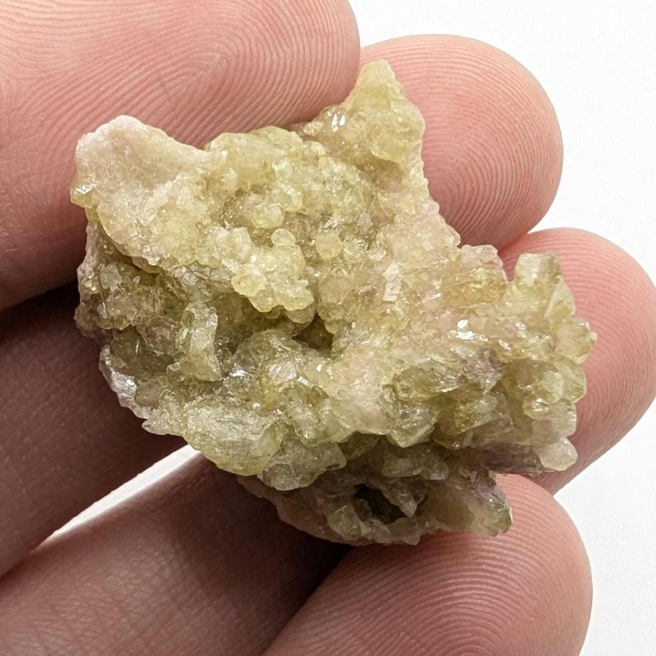 10 g Green Vesuvianite Crystal - Thumbnail Specimen - Jeffrey Mine, Quebec, Canada