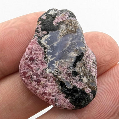 33 ct Eudialyte Polished Slab - Eudialyte Gemstone from Kipawa, Quebec, Canada - Natural Eudialyte Crystal