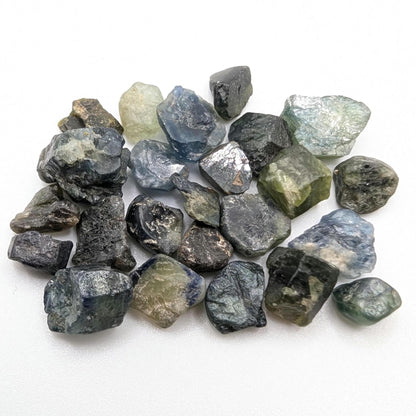 103 ct Blue Green Sapphire Lot - Natural Sapphires - Rough Sapphire Gems from Madagascar - Heated Raw Sapphire Gemstones