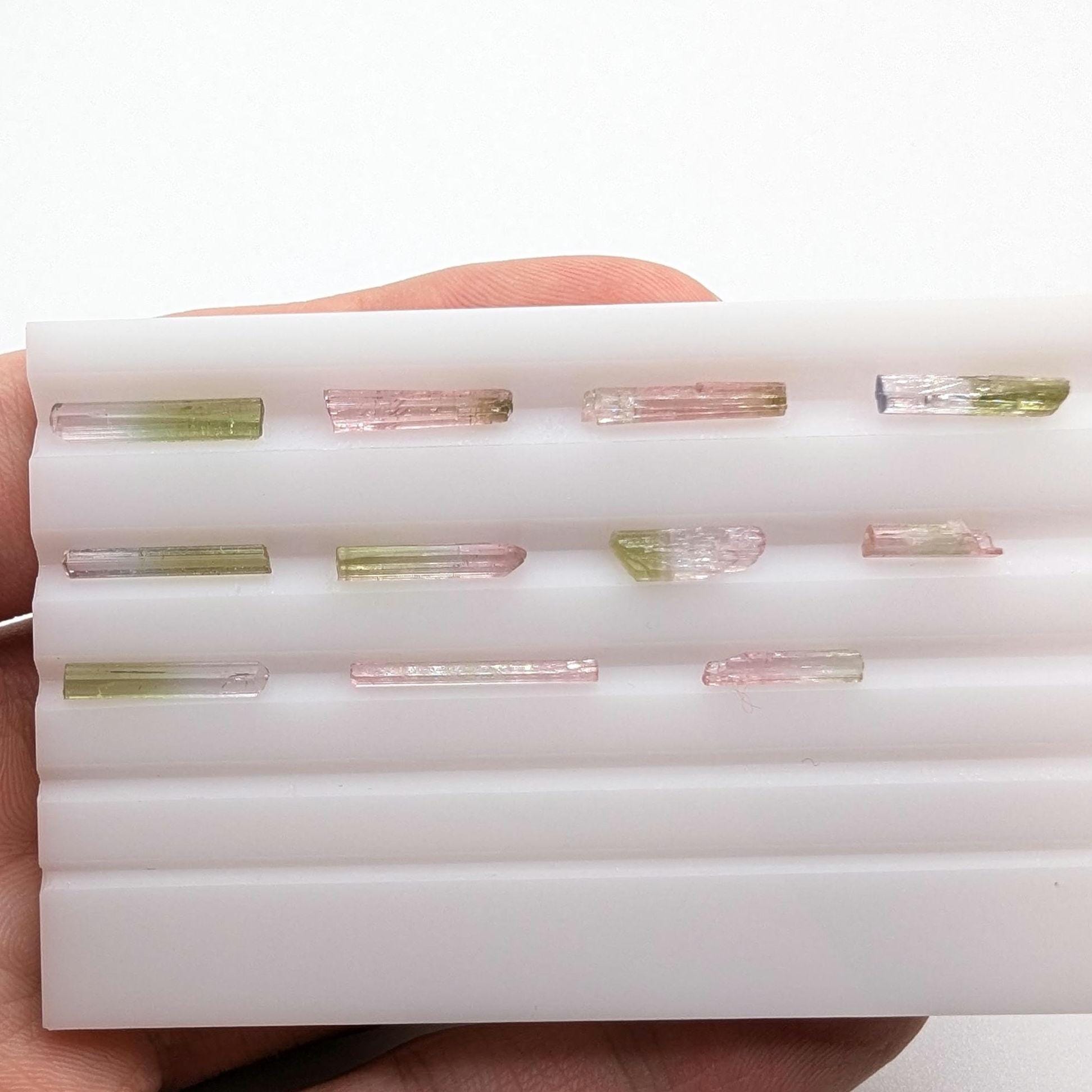 7.98 ct Watermelon Tourmaline Crystals - Natural Green and Pink Tourmaline Gemstones - Rough Crystals - Afghanistan