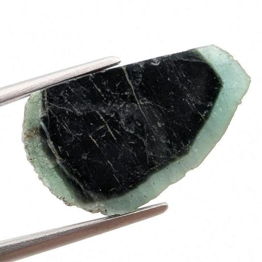 4.68 ct Indicolite Tourmaline Slice - Polished Blue Tourmaline Crystal - Bicolor Tourmaline - Loose Gemstone - Afghanistan