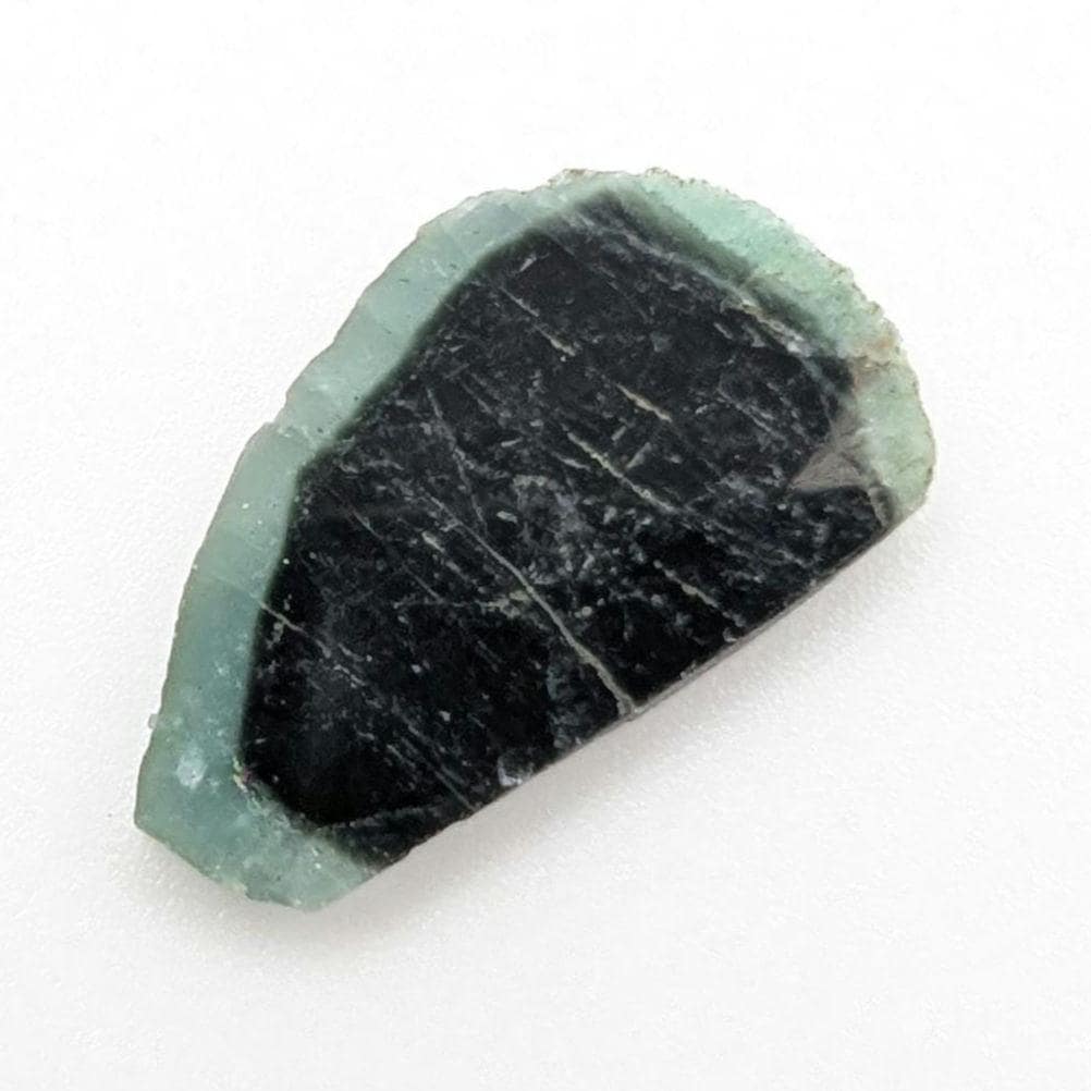 4.68 ct Indicolite Tourmaline Slice - Polished Blue Tourmaline Crystal - Bicolor Tourmaline - Loose Gemstone - Afghanistan