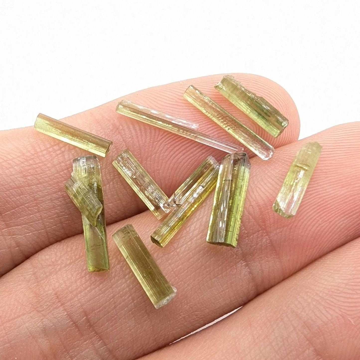7.62 ct Green Tourmaline Crystals - Natural Rough Tourmaline Lot - Afghanistan