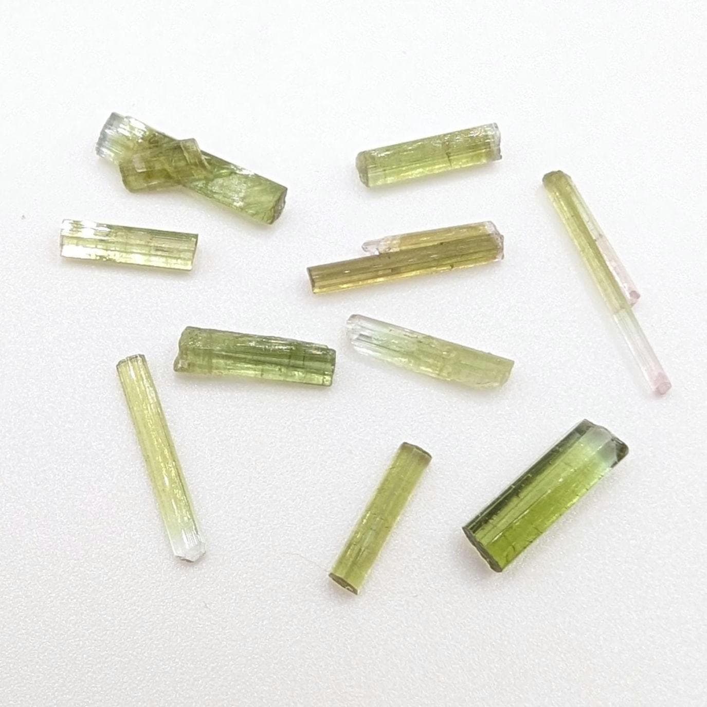 7.62 ct Green Tourmaline Crystals - Natural Rough Tourmaline Lot - Afghanistan