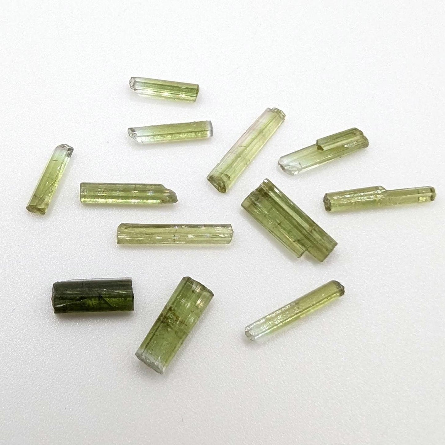9.60 ct Green Tourmaline Crystals - Natural Rough Tourmaline Lot - Afghanistan