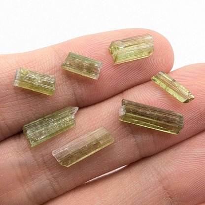 8.38 ct Green Tourmaline Crystals - Natural Rough Tourmaline Lot - Afghanistan