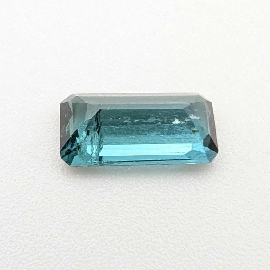 0.80 ct Indicolite Tourmaline - Octagon Faceted Blue Tourmaline - Step Cut Bicolor Tourmaline - Loose Tourmaline Gemstone - Afghanistan