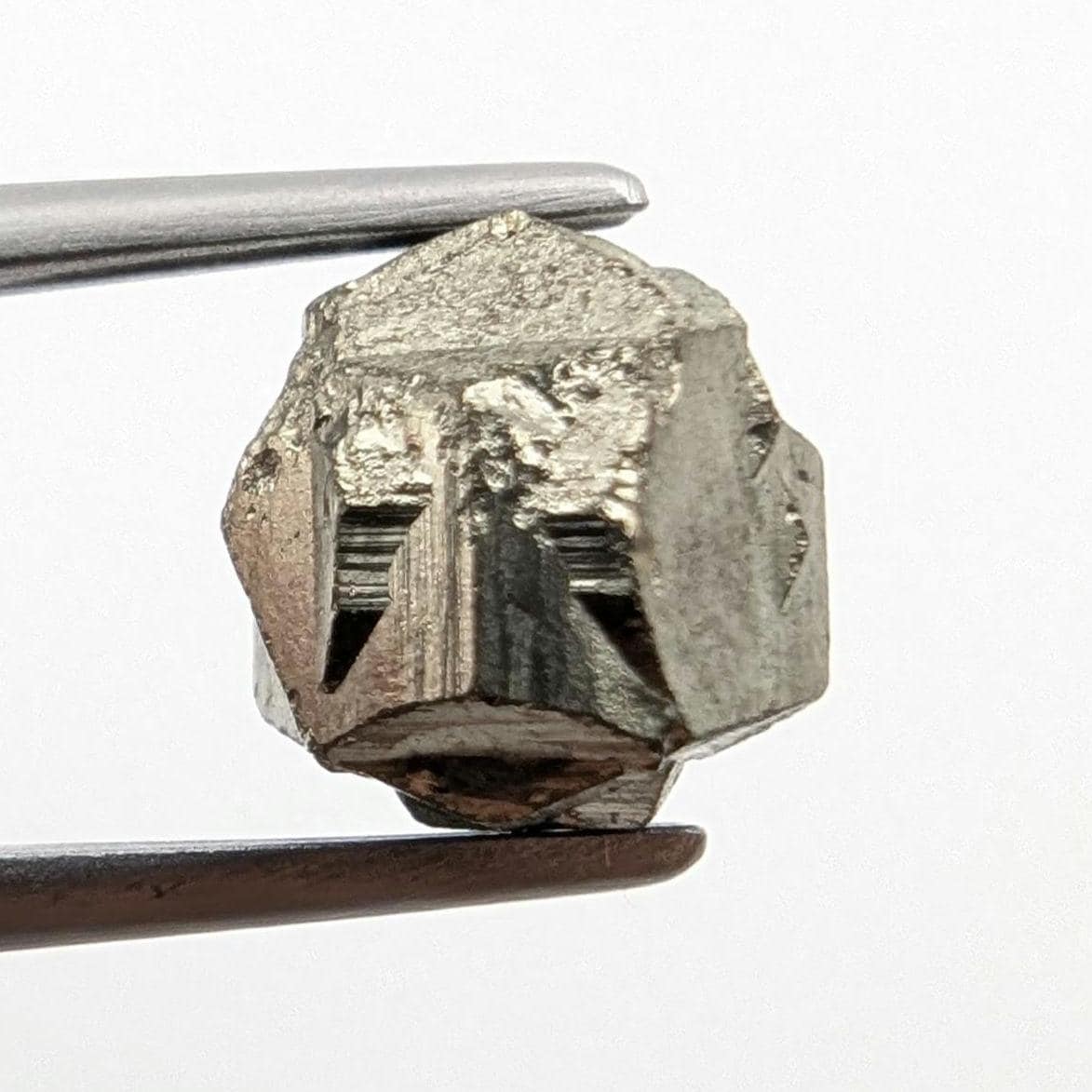 1.32 g Pyrite from Santander, Colombia - Iron Cross Twin of Pyrite - Thumbnail Pyrite Mineral Specimen - Pyritohedron Crystal