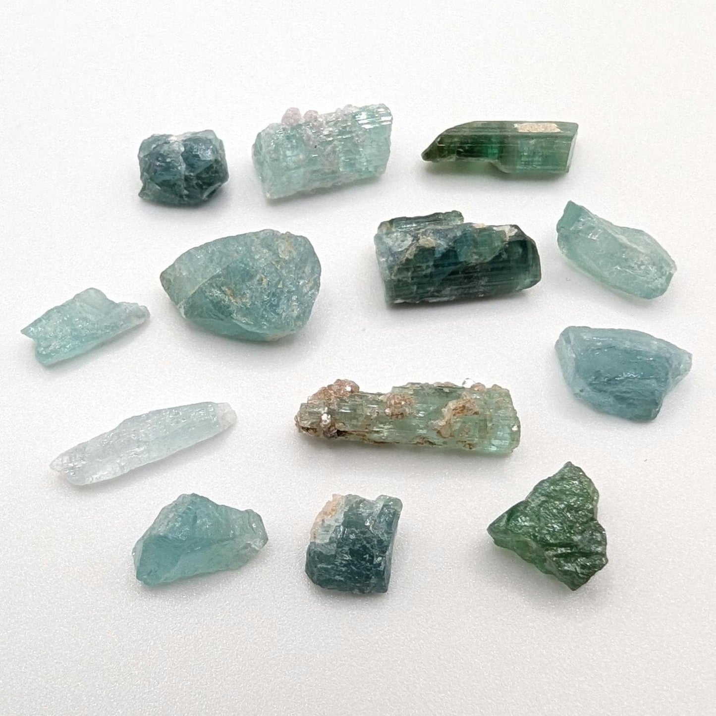 40 ct Blue Indicolite Tourmaline Crystals - Natural Rough Tourmaline Lot - Afghanistan