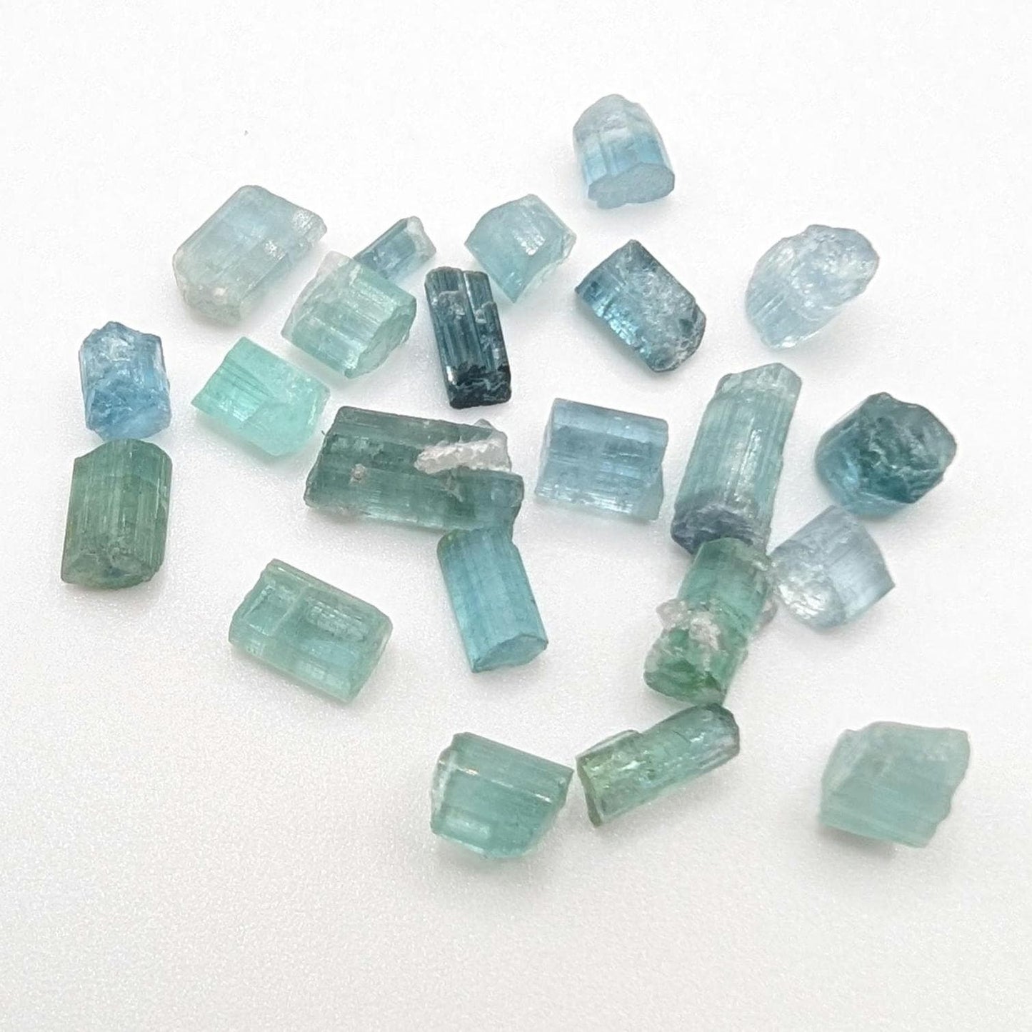 30 ct Blue Indicolite Tourmaline Crystals - Natural Rough Tourmaline Lot - Afghanistan