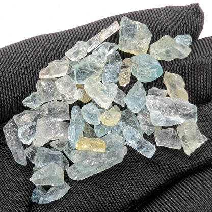 54ct Natural Blue Aquamarine & Yellow Beryl - Rough Beryl Gemstones - Loose Rough Gems - Natural Aquamarine Crystals - Nigeria
