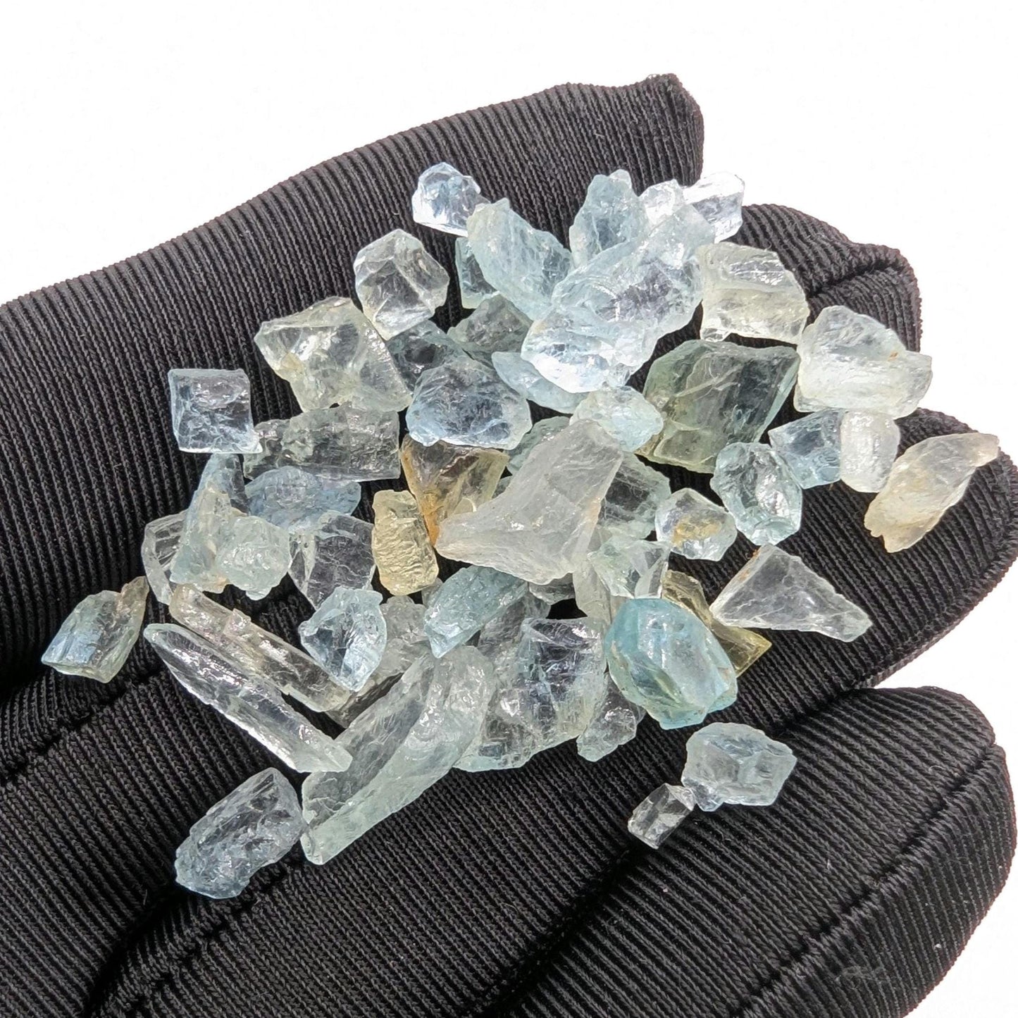 54ct Natural Blue Aquamarine & Yellow Beryl - Rough Beryl Gemstones - Loose Rough Gems - Natural Aquamarine Crystals - Nigeria