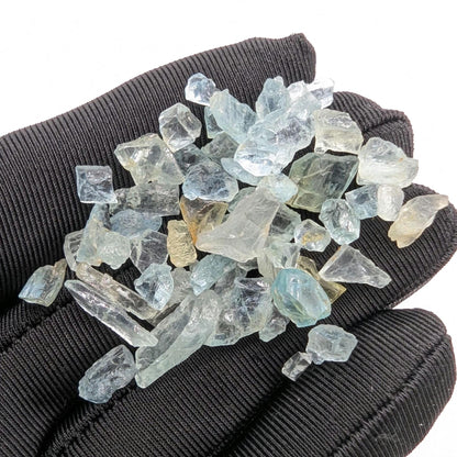 54ct Natural Blue Aquamarine & Yellow Beryl - Rough Beryl Gemstones - Loose Rough Gems - Natural Aquamarine Crystals - Nigeria