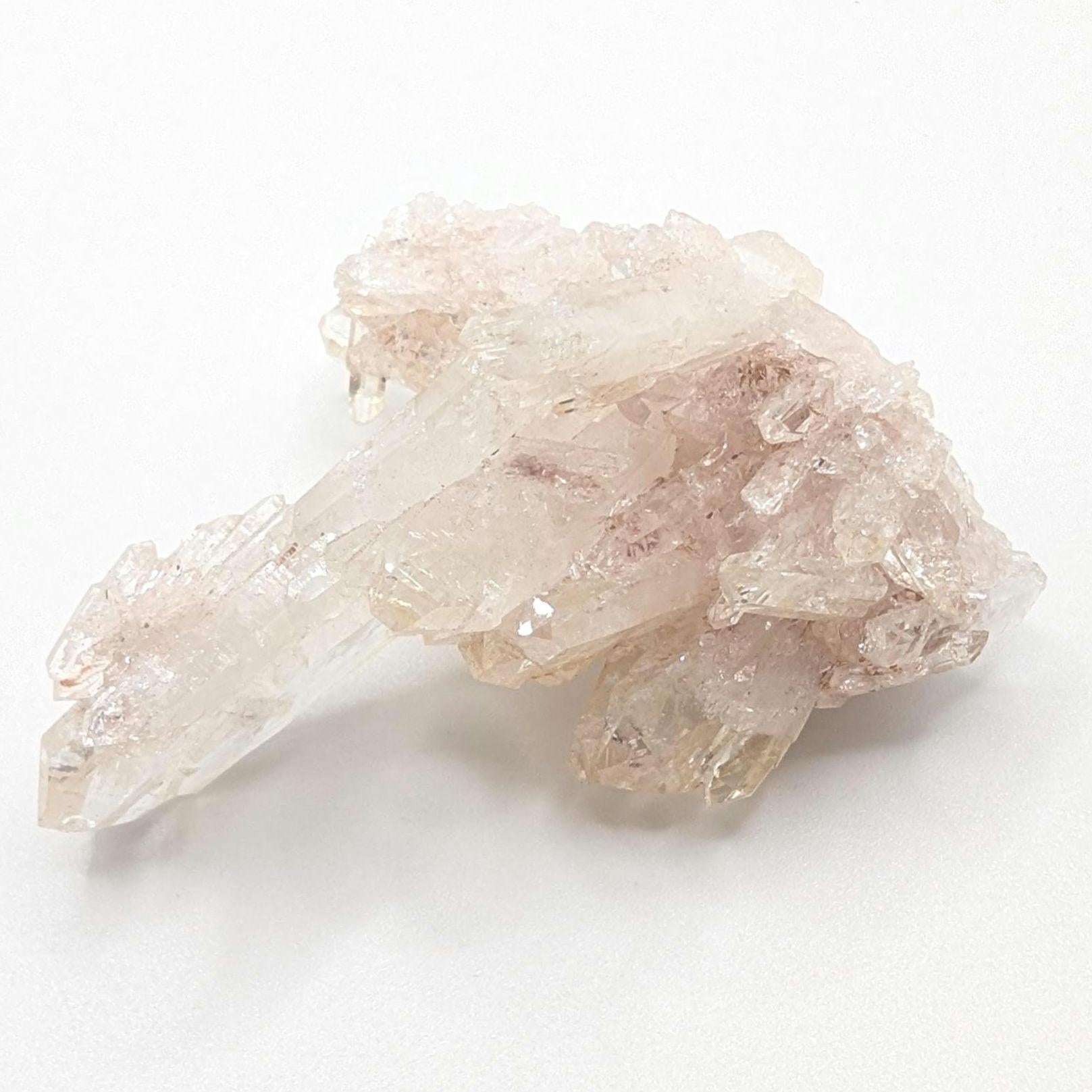 49g Natural Pink Quartz - Lithium Coated Quartz Crystal - Bolivar, Colombia - Pink Quartz Cluster - Crystallized Lemurian Quartz Specimen