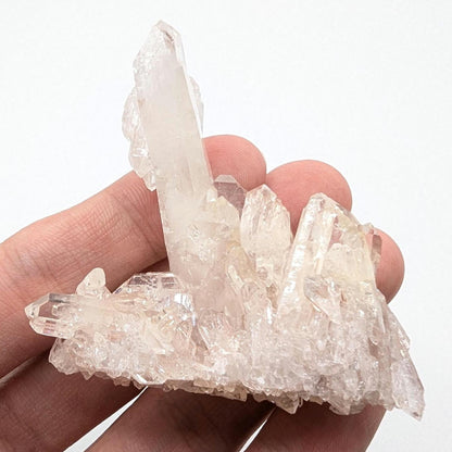 49g Natural Pink Quartz - Lithium Coated Quartz Crystal - Bolivar, Colombia - Pink Quartz Cluster - Crystallized Lemurian Quartz Specimen