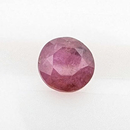 1.54 ct Unheated Ruby from Mozambique - Faceted Pinkish Red Ruby - Round Ruby Gemstone - Natural Round 6mm Ruby