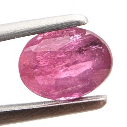 0.89 ct Unheated Ruby from Mozambique - Faceted Pinkish Red Ruby - Oval Ruby Gemstone - Natural Oval Cut Ruby